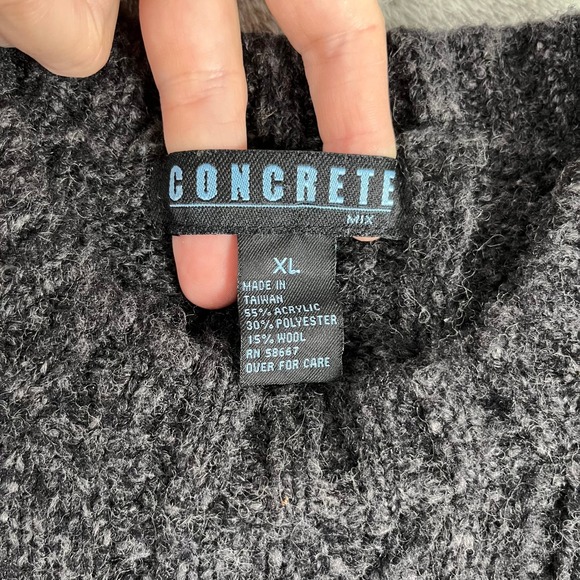 Concrete Mix Sweater L Grandpa 90s Minimalist Dad Style Old Money Preppy Hipster - Picture 2 of 8